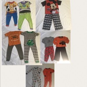 2T Boys 9 sets Pajama Bundle